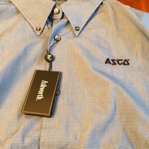 NWT Ashworth Beautiful Blue Dress Shirt XL